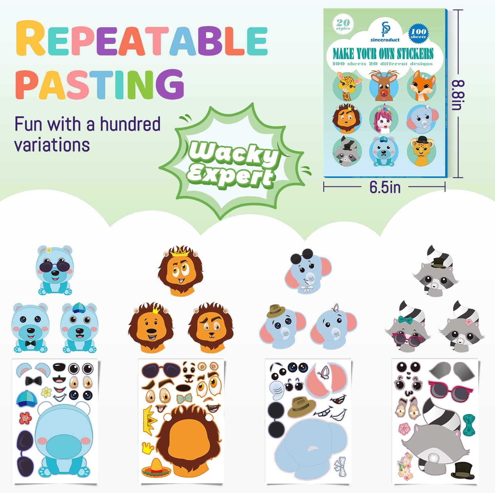 動物キャラクター ステッカー 9種類セットそつぬるふょ購入 動物キャラクター 9種類セットそつぬるふょ購入 ステッカー